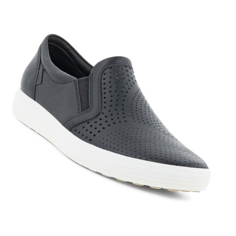 Women's Ecco Soft 7 Slip-on Casual Shoes Black | USA 77FDN